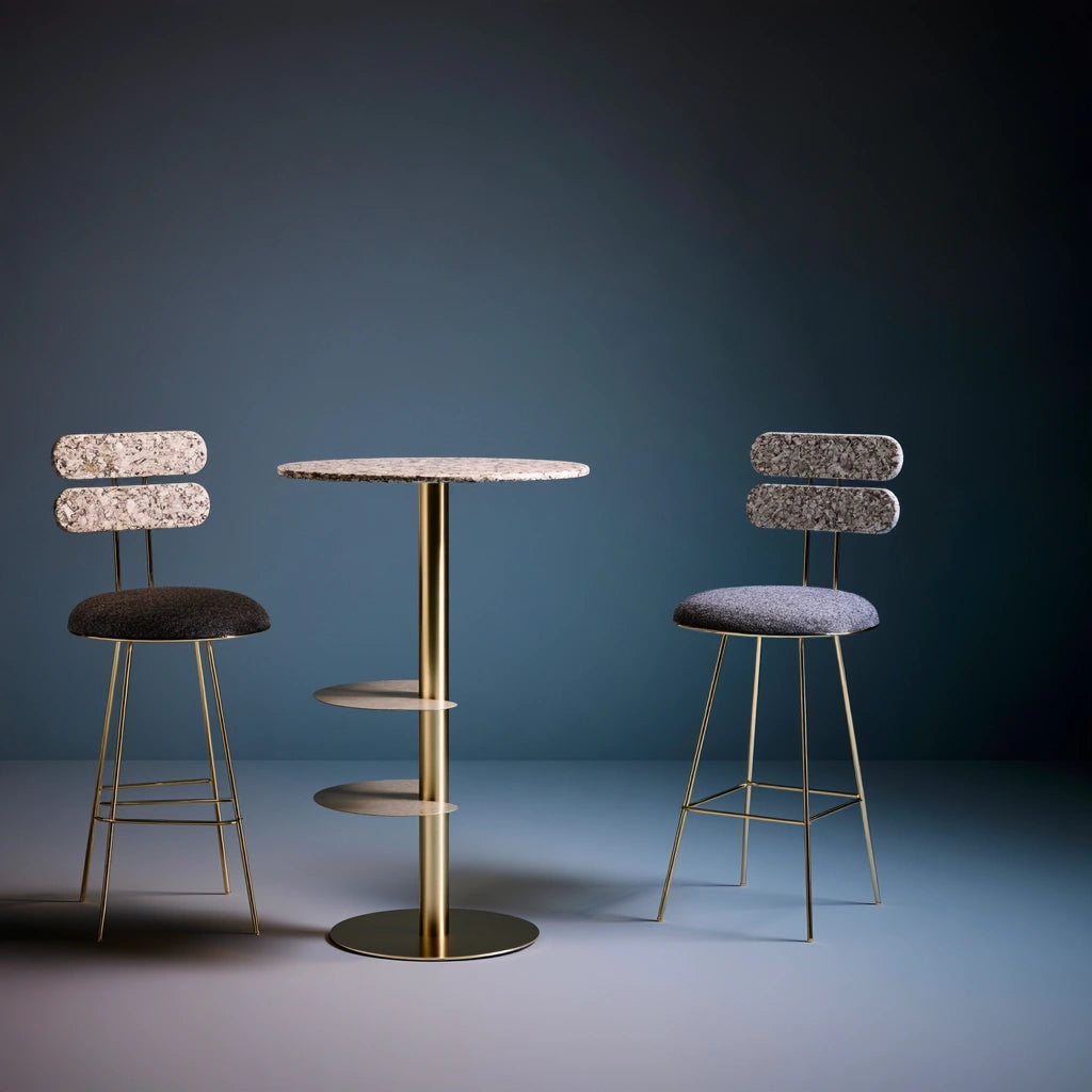 Eetkamerset met tafel en stoelen, kleur grijs