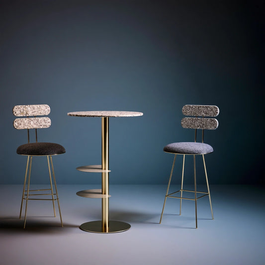 Eetkamerset met tafel en stoelen, kleur grijs